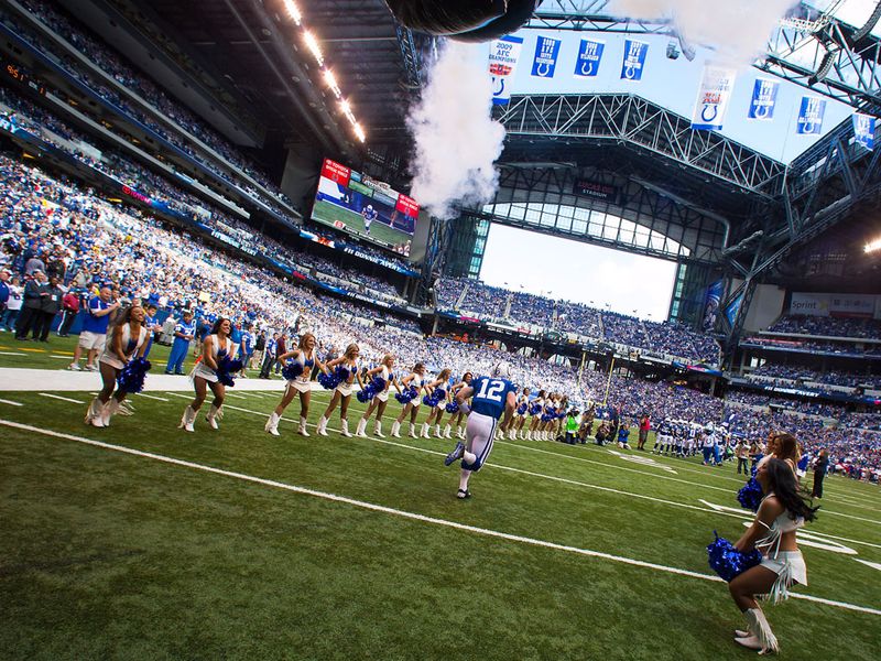 Colts rookie quarterback Andrew Luck is intorduced to his home fans at Lucas Oil Stadium