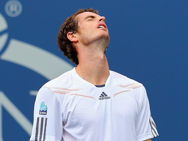Following a let, Murray lost his serve...