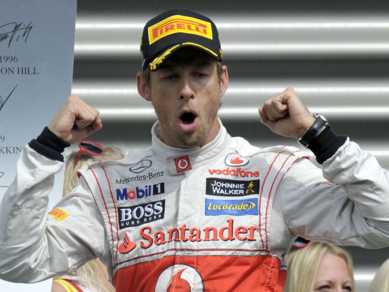 Button makes his way onto the podium