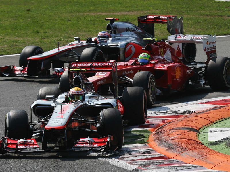 Massa got past Button at the start