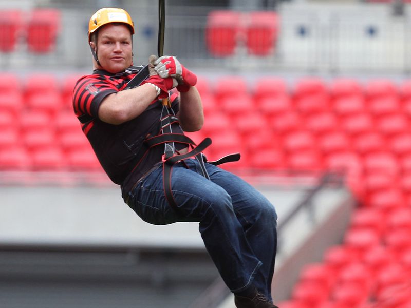 Prop Matt Stevens of Saracens looks slightly more nervous.
