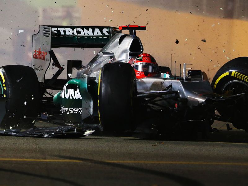 Michael's race comes to a crashing end