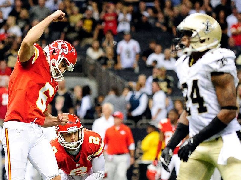 Ryan Succop was on target with six field goals as the Chiefs came from behind to beat the Saints