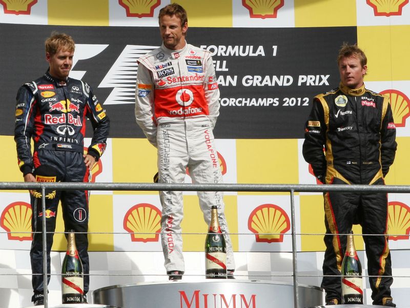 The podium at Spa