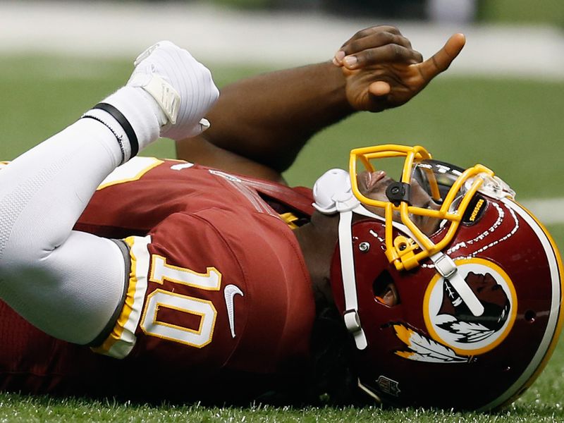 Washington Redskins cause a big upset by beating the New Orleans Saints with rookie QB Robert Griffin III looking impressive.