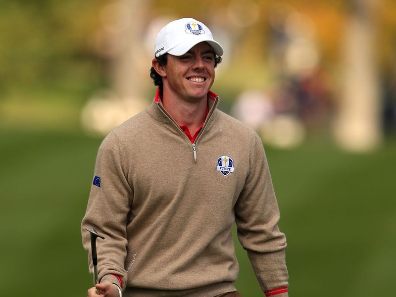 Rory McIlroy - seen as a key player for Europe - was all smiles in final practice
