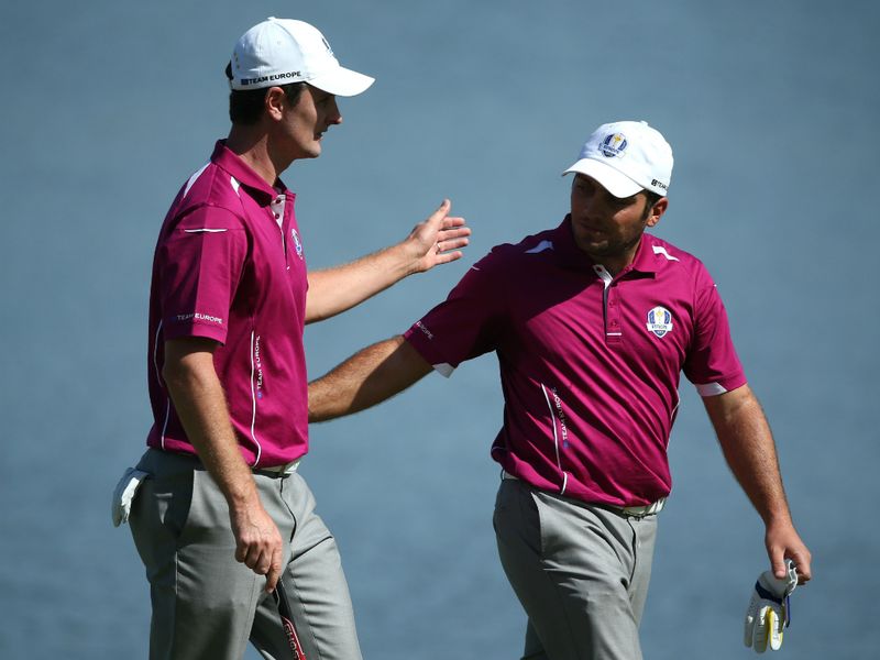 Franceso Molinari and Justin Rose were three down after 11 against Bubba Watson and Webb Simpson