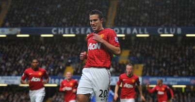 Van Persie: Celebrates goal for United
