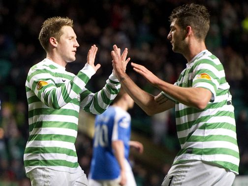 Kris Commons scored a hat-trick for Celtic