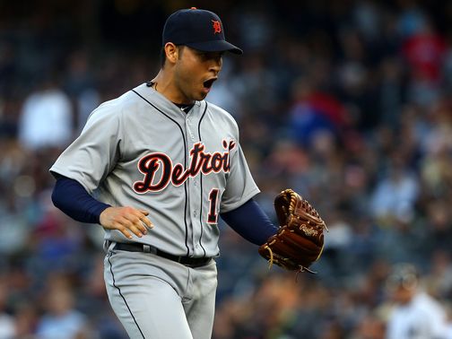 Anibal Sanchez enjoys Detroit's win.