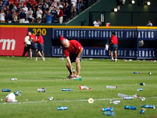 A clear-up was needed in Atlanta after fans were enraged