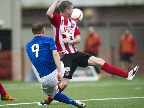 Dean Shiels opens the scoring.