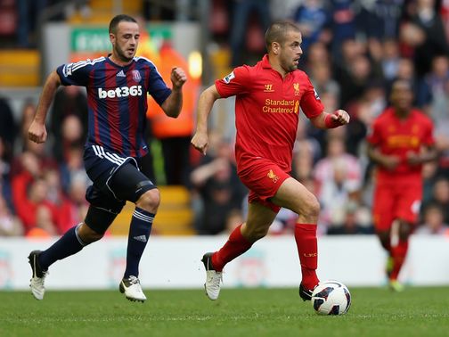 Joe Cole returned for Liverpool against Stoke.