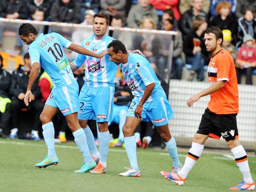 Adrian Mutu scored twice as Ajaccio beat Lyon 3-1.