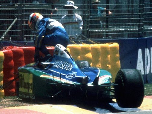 His first drivers' title came after a last-race clash with Damon Hill in 1994.&nbsp;