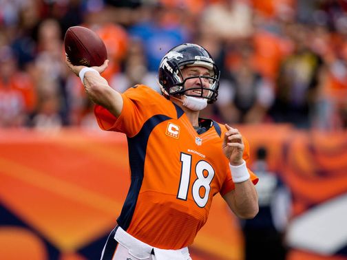 Manning in action on Sunday