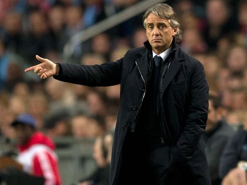 Roberto Mancini: His Manchester City side take on Ajax