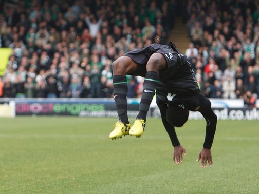 Efe Ambrose hopes to celebrate against Barcelona.