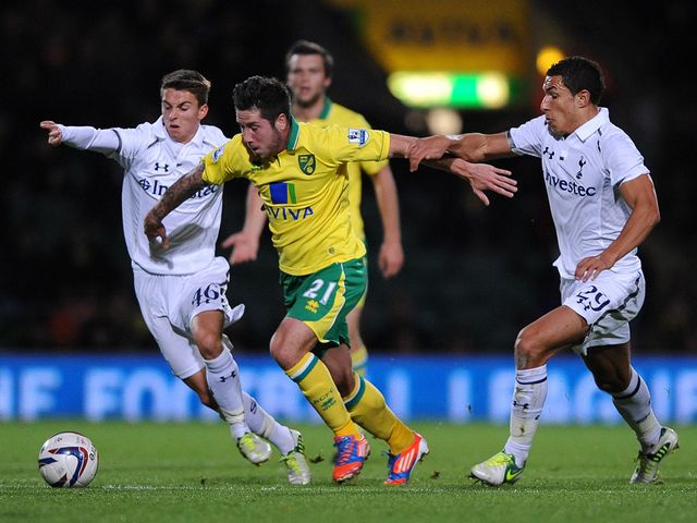 Jacob Butterfield looks to find space.