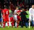 A mass brawl followed England U21's victory in Serbia in mid-October