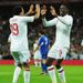 Danny Welbeck celebrates scoring England's second
