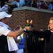 Lee Westwood and Luke Donald pop the champagne corks.
