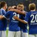 Schalke celebrate in their clash against Montpellier