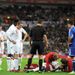 Theo Walcott was forced off after collision with goalkeeper
