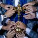 The European team get it's hands on the Ryder Cup after one of the most dramatic turnarounds in the history of the tournament.