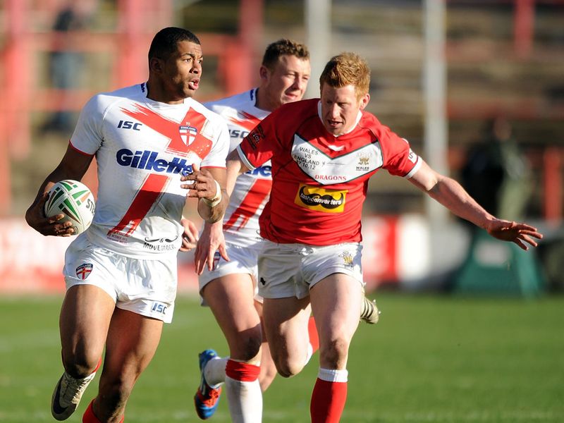 Leeds Rhinos centre Watkins, who scored a try in the game, made a break down the right wing