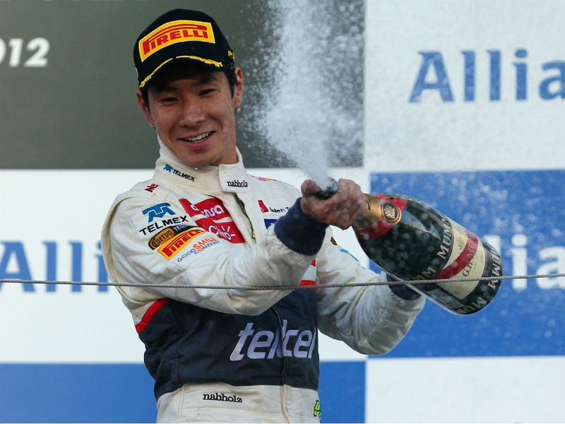 Kaumi Kobayashi on the champagne
