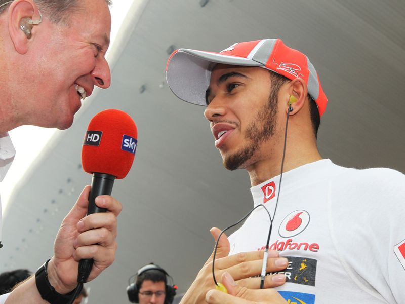 Martin finally got an interivew with Lewis on his grid walk