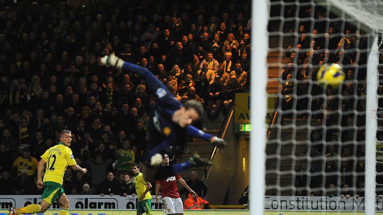 Anthony Pilkington: Heads past Lindegaard to win game for Norwich