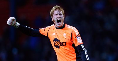 Adam Bogdan: Keeper celebrates Bolton goal