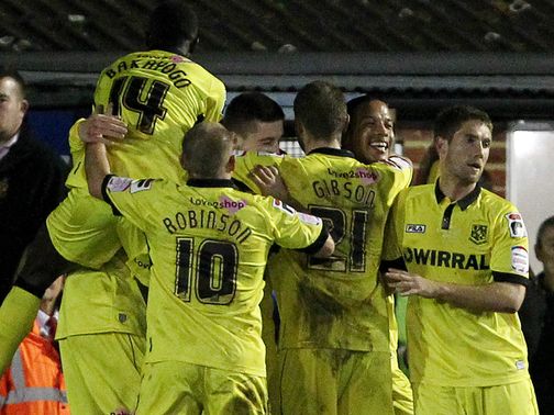 Tranmere: Celebrating Thompson's opener
