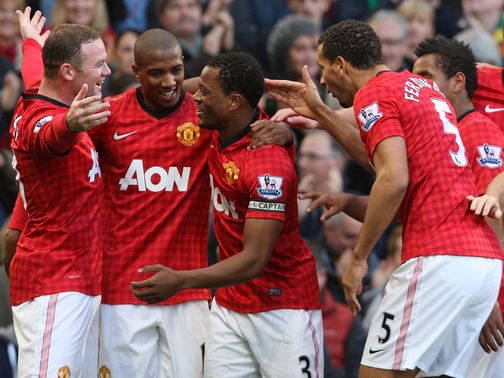 Patrice Evra: On target against Arsenal