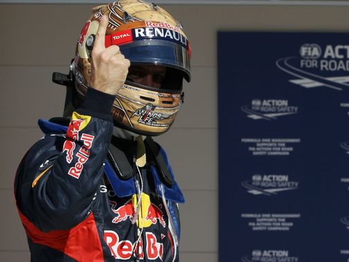 Sebastian Vettel starts from pole position once again