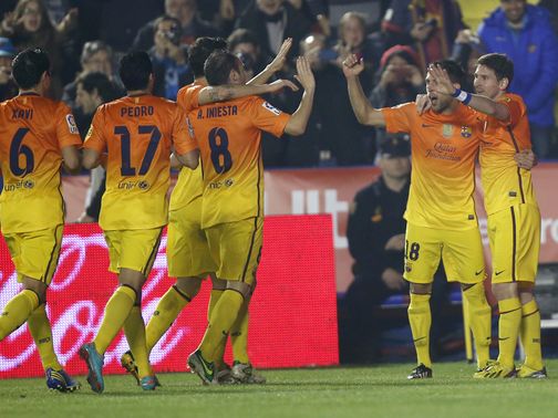 Barcelona celebrate another away success