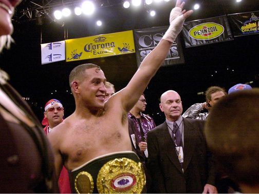 Hector Camacho after beating Roberto Duran in 2001