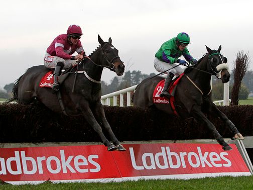 Tofino Bay (left): On his way to victory in the Troytown Chase