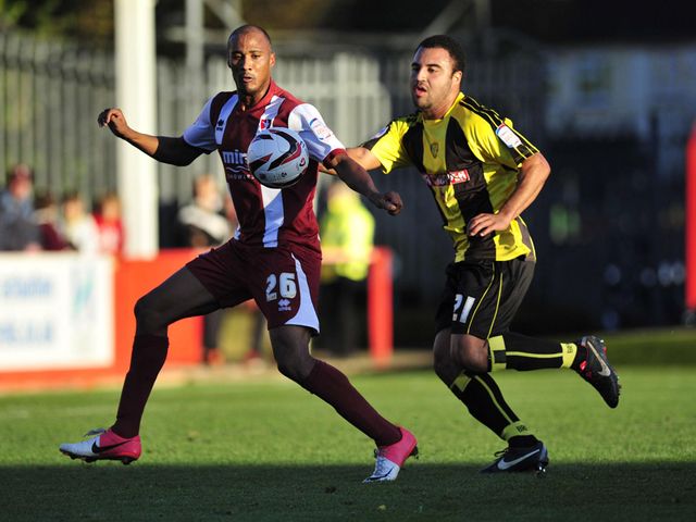 Chris Zebroski (l): Late winner for Cheltenham