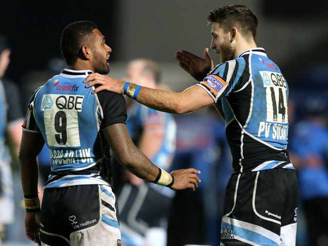 Celebrations for Glasgow Warriors.