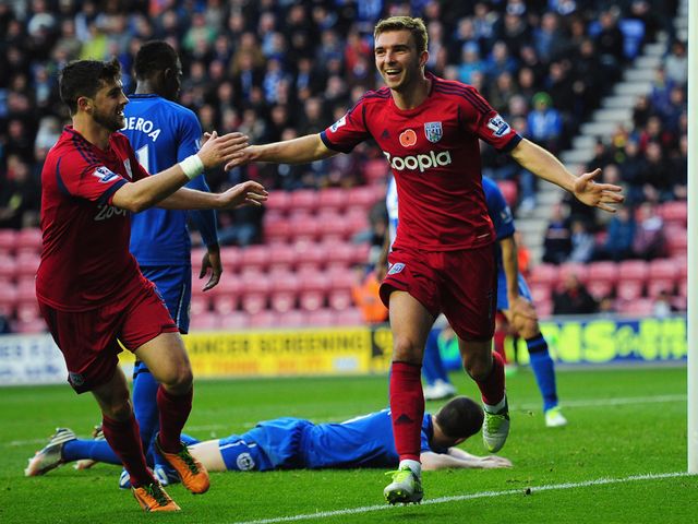 West Brom celebrate against Wigan