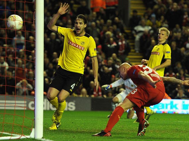 Jonjo Shelvey heads Liverpool into the lead