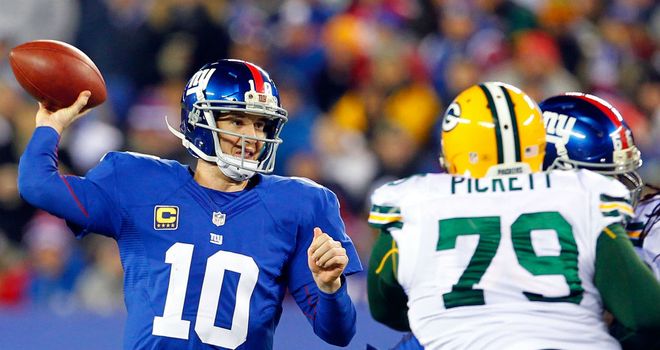 Eli Manning: Threw three touchdown passes for the Giants