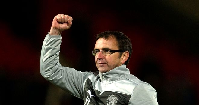 Pat Fenlon: Celebrates victory at St Johnstone