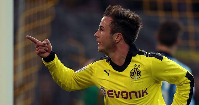 Mario Gotze celebrates