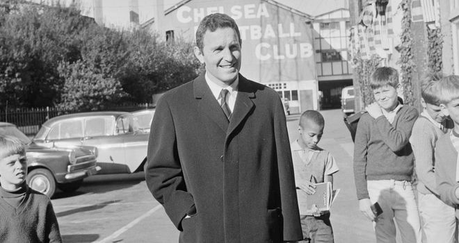 Dave Sexton outside Stamford Bridge in October 1967