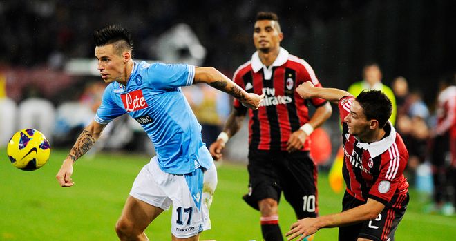 Marek Hamsik on the ball for Napoli