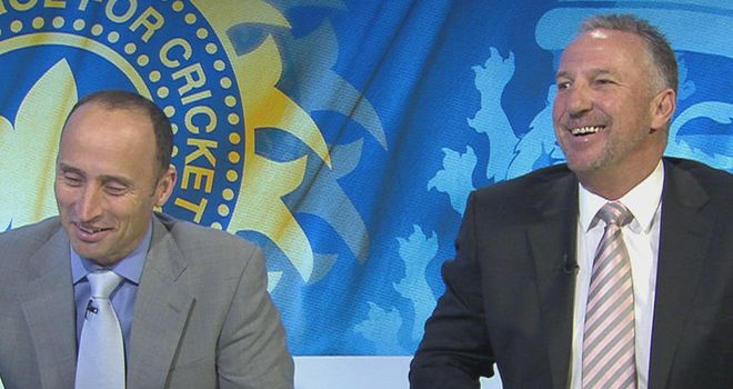 Hussain and Botham: enjoyed England's fine day